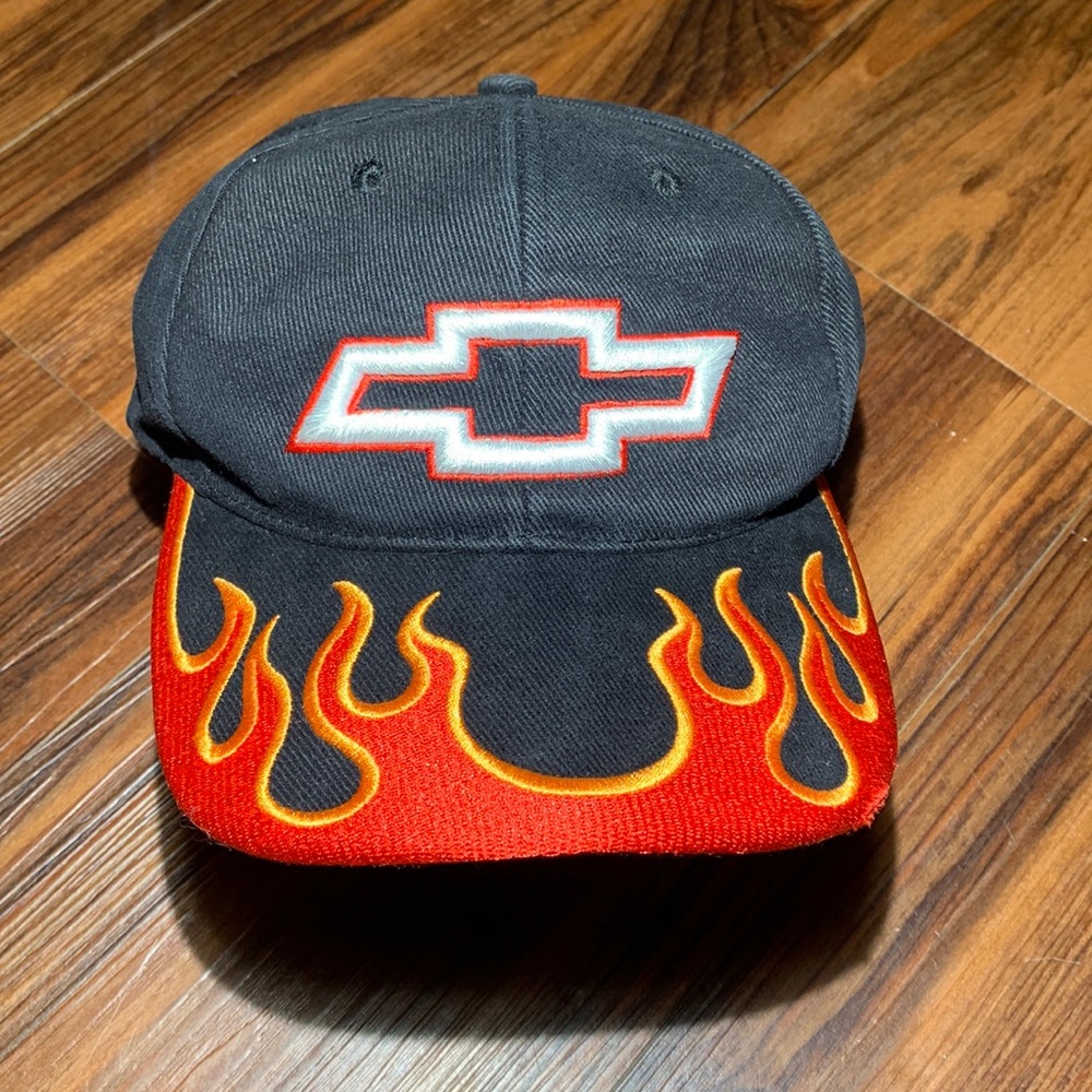 rare vintage chevy flame hat